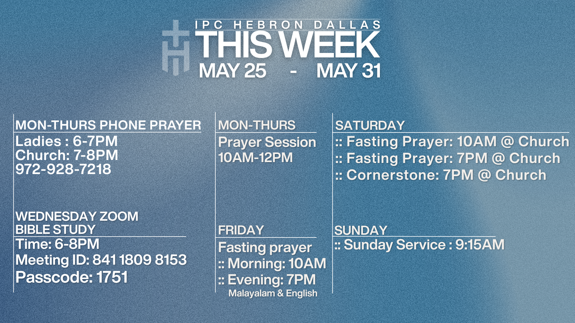 This Week at IPC Hebron Dallas